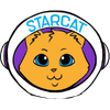 STARCat orange cat wearing a space helmet